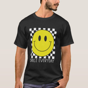 Camiseta Sonreír todos los días lindo amarillo feliz paz so