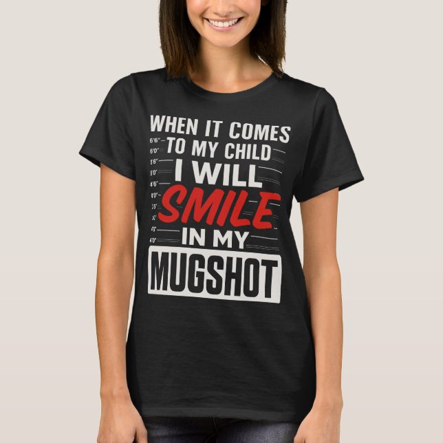 Camiseta Sonreiré en mi mugshot (Anverso)