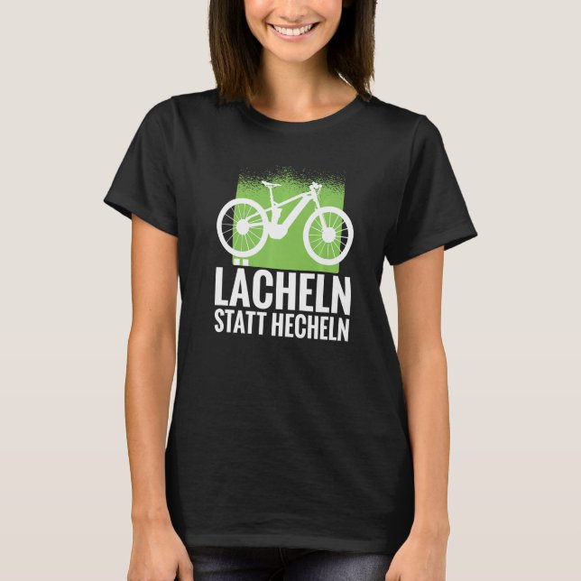 Camiseta Sonría en lugar de la bicicleta de montaña e y la  (Anverso)