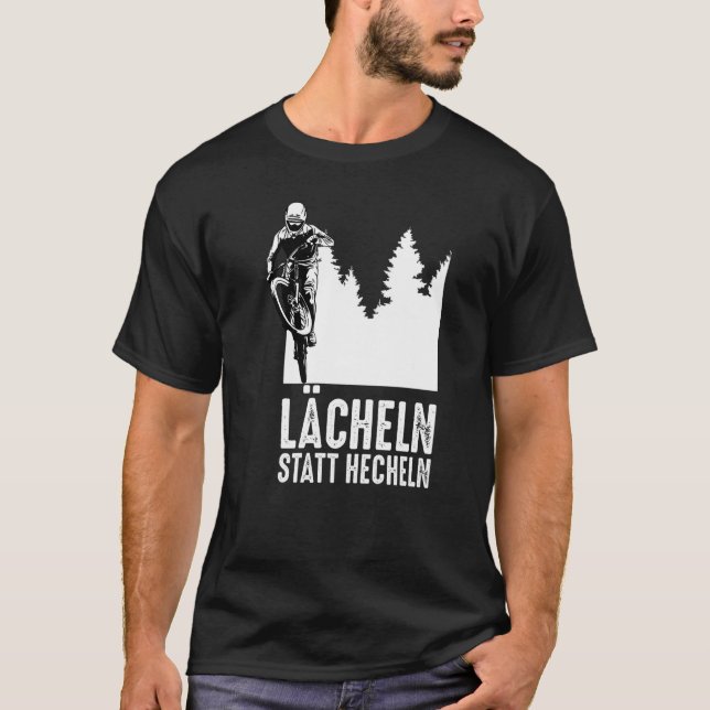 Camiseta Sonría en lugar de la bicicleta de montaña e y la  (Anverso)