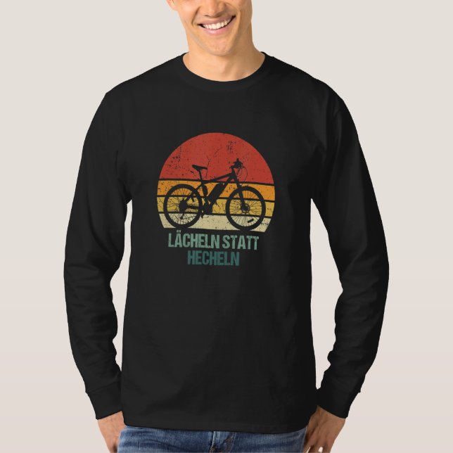 Camiseta Sonría En Lugar De Pantar Retro E Bicicleta Ebike  (Anverso)