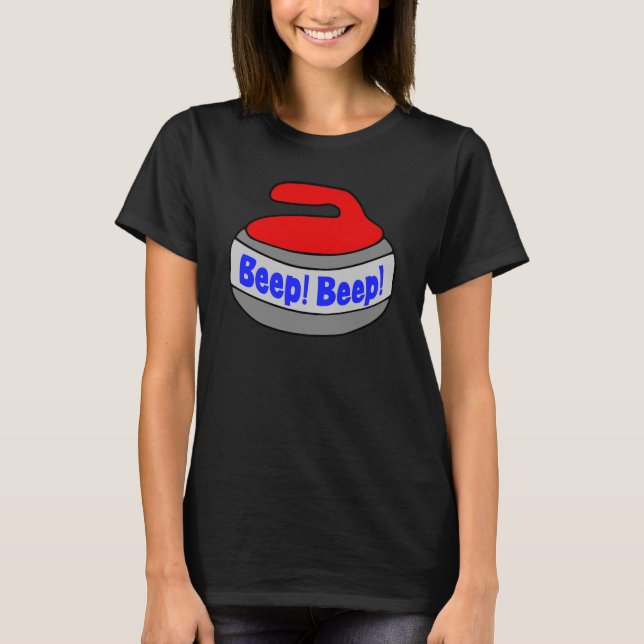 Camiseta ¡Sonría! ¡Sonría! Piedra curling (Anverso)