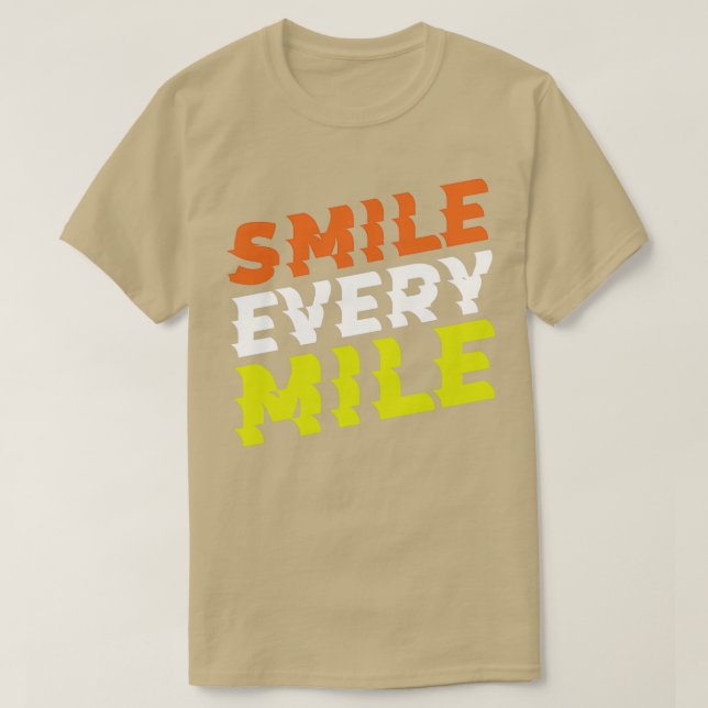 Camiseta Sonríe cada milla que corre (Diseño del anverso)