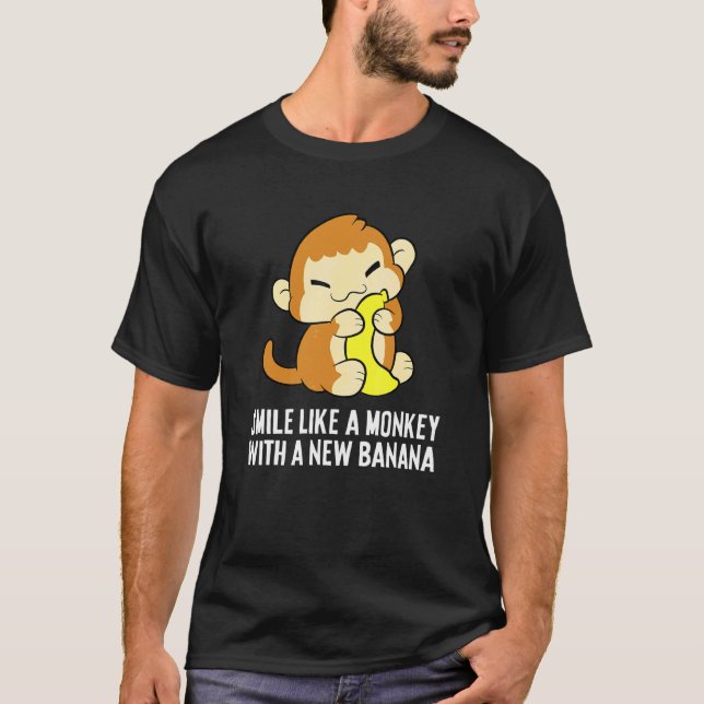 Camiseta Sonríe Como Un Mono Con Un Nuevo Banano 1 (Anverso)