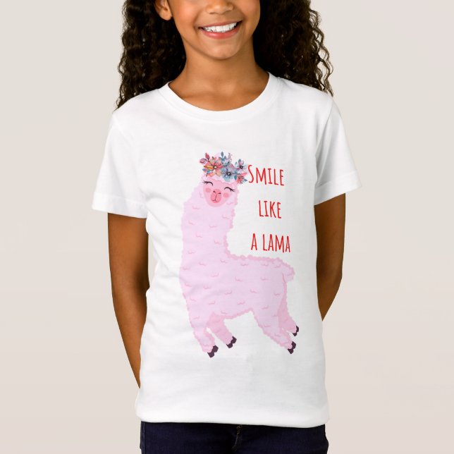 Camiseta Sonríe como una llama (Anverso)