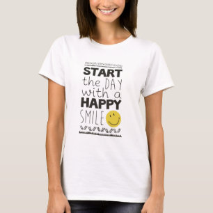 Camiseta Sonríe Feliz al Comenzar el Día