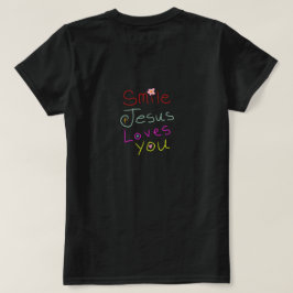 Camiseta «Sonríe Jesús te ama» cita cristiana