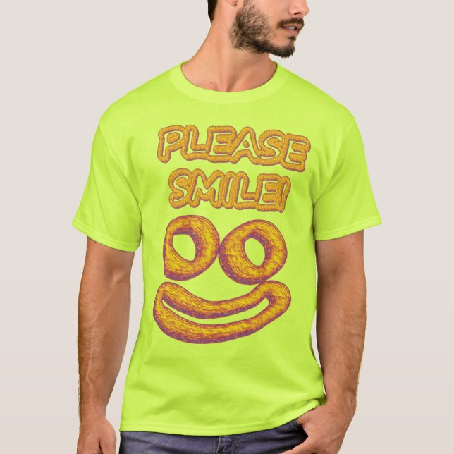 Camiseta "¡Sonríe, por favor!" Diseño Cuto. Comprar ahora (Anverso)