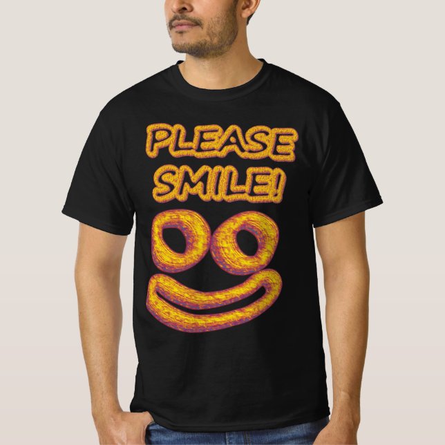 Camiseta "¡Sonríe, por favor!" Diseño Cuto. Comprar ahora (Anverso)