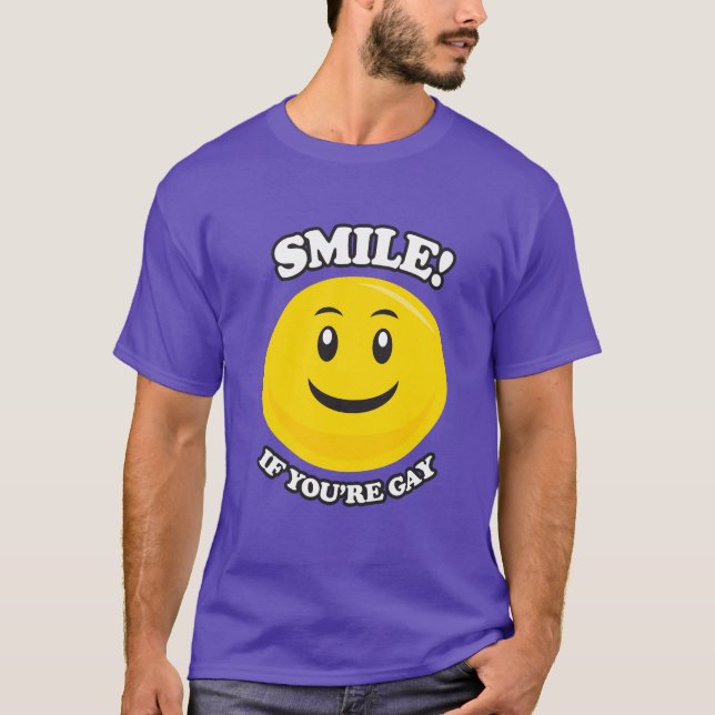 CAMISETA SONRÍE SI ERES GAY (Anverso)