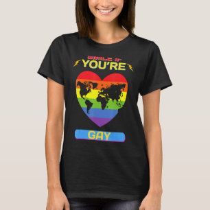 Camiseta Sonríe si eres gay gracioso diciendo sarcásticamen
