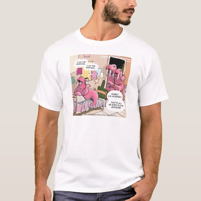 Camiseta Sonriendo a Walrus preocupados padres divertidos (Anverso)