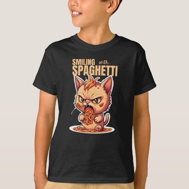 Camiseta Sonriendo con espagueti (Anverso)