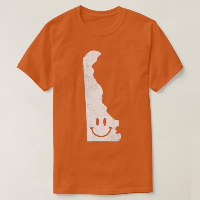 Camiseta Sonriendo en la divertida cara feliz de Delaware (Diseño del anverso)