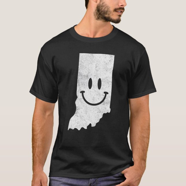 Camiseta Sonriendo En U2013 Indiana Happy Face (Anverso)
