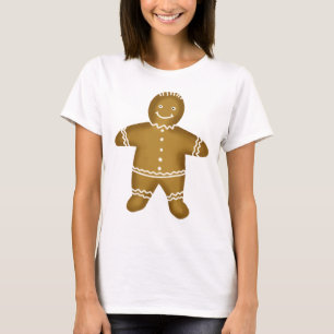 Camiseta Sonriendo niño con pan de jengibre
