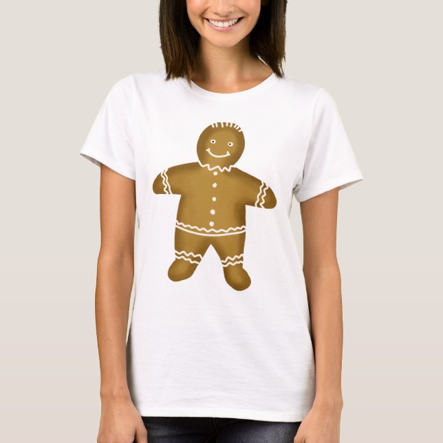 Camiseta Sonriendo niño con pan de jengibre (Anverso)