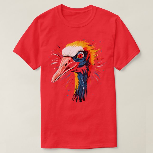 Camiseta Sonriente de grullas de peluquería (Diseño del anverso)