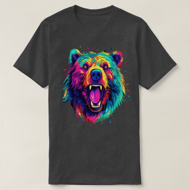 Camiseta Sonriente de oso pardo (Diseño del anverso)