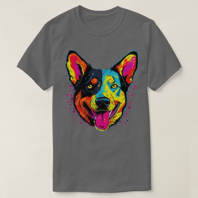 Camiseta Sonriente de perro de ganado australiano (Diseño del anverso)