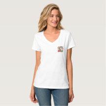 Camiseta sonriente de Santa Claus para mujeres