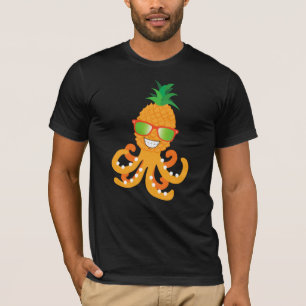 CAMISETA SONRIENTE DIVERTIDO PINEAPPLE TROPICAL EXÓTICO OCT