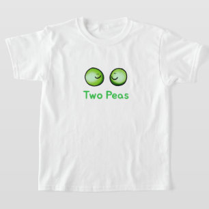 Camiseta Sonriente Dos Peas Cute Arte De Amistad