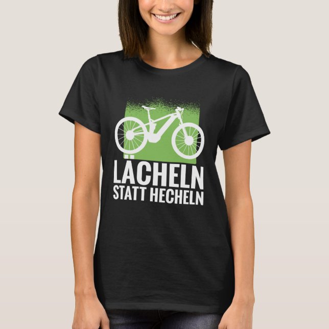 Camiseta Sonriente en lugar de jadear las bicicletas electr (Anverso)