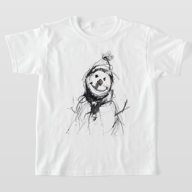 Camiseta Sonriente feliz hombre de nieve (Distribución)
