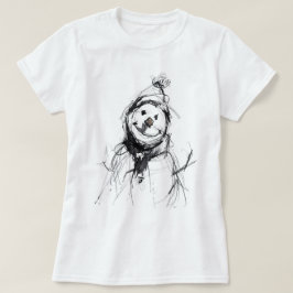 Camiseta Sonriente feliz hombre de nieve