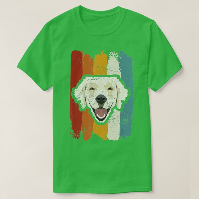 Camiseta Sonriente Golden Retriever Retro (1) (Diseño del anverso)