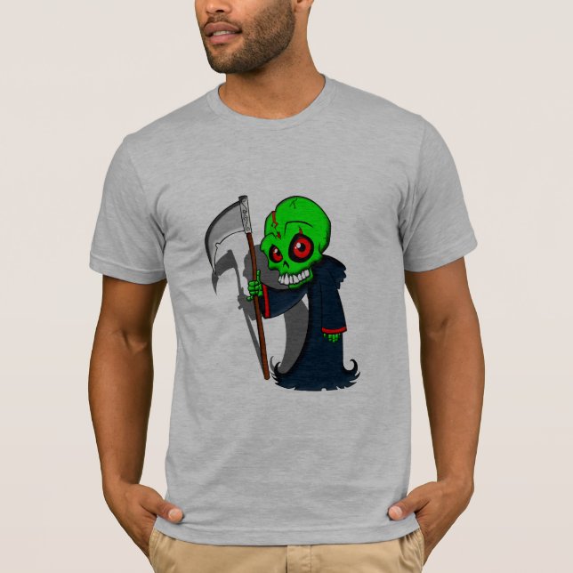 Camiseta Sonriente Grim Reaper Ilustracion de Guay espeluzn (Anverso)