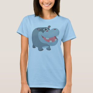 Camiseta sonriente linda de las mujeres del