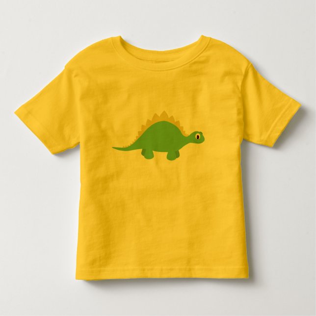 Camiseta sonriente linda del niño del dinosaurio (Anverso)