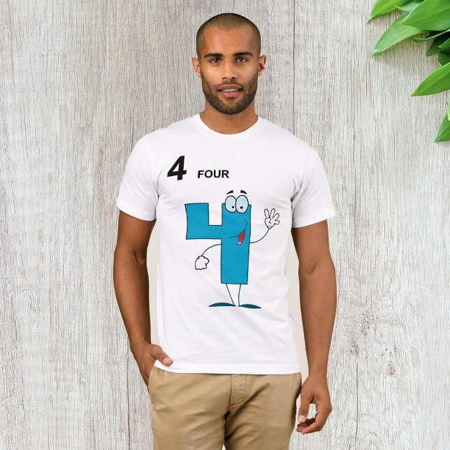 Camiseta sonriente número 4 hombres (Subido por el creador)