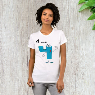 Camiseta Sonriente número 4 mujeres