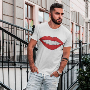 Camiseta sonriente para la boca