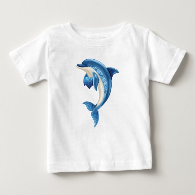 Camiseta sonriente para niños delfines (Anverso)
