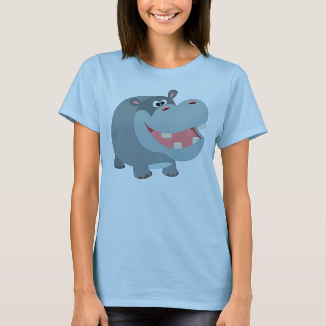 Camiseta sonriente Personalizado Hippo (Anverso)