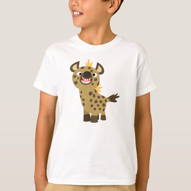 Camiseta sonriente Personalizado Hyena para niños (Anverso)