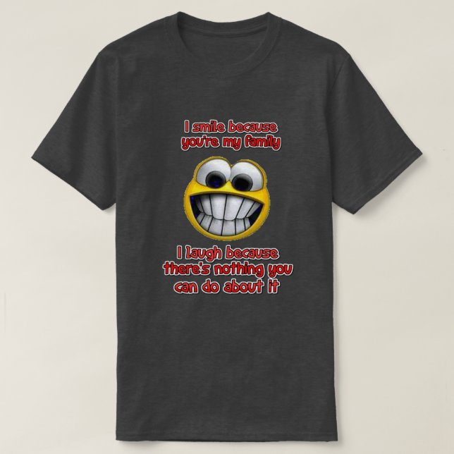 Camiseta Sonrío porque... (Diseño del anverso)