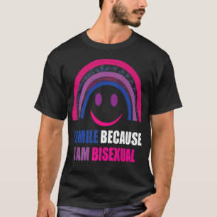 Camiseta Sonrío porque soy bisexual Orgullo Bi Bandera del 