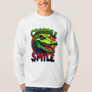 Camiseta "Sonrisa alegre de cocodrilo - divertido y caprich