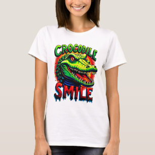 Camiseta "Sonrisa alegre de cocodrilo - divertido y caprich