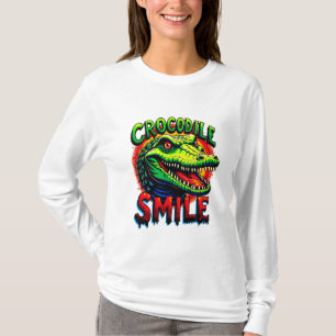 Camiseta "Sonrisa alegre de cocodrilo - divertido y caprich