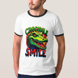 Camiseta "Sonrisa alegre de cocodrilo - divertido y caprich
