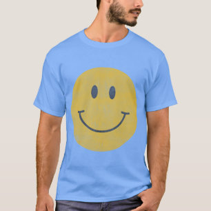Camiseta Sonrisa Amarilla Cara Feliz Estampa Estética 70S r