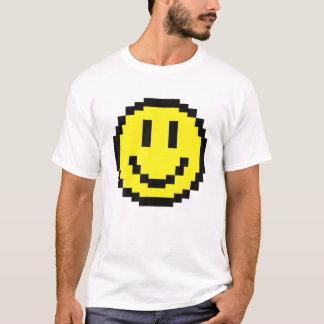 Camiseta Sonrisa amarilla cara Pixel Art Feliz Gam facial s
