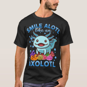 Camiseta Sonrisa Aolotl Cute Como Un Salama Azul Aolotl