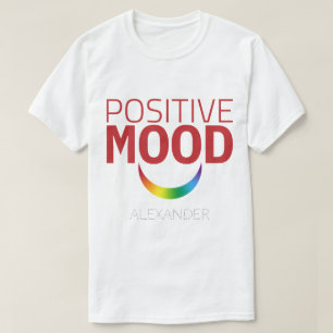 Camiseta Sonrisa de ánimo positiva Red Rainbow GAY nombre d